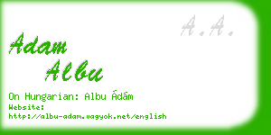 adam albu business card