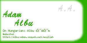 adam albu business card